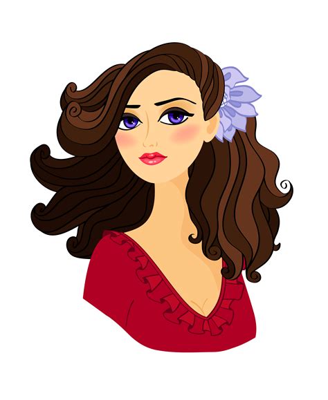 cartoon pictures of beautiful ladies